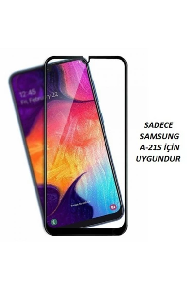 JACQUELYN Samsung A21s Tam Kaplayan Ön Ekran Koruyucu-tempered Glass