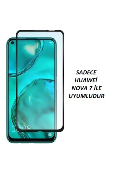 JACQUELYN Huawei Nova 7 Tam Kaplayan Ön Ekran Koruyucu-tempered Glass