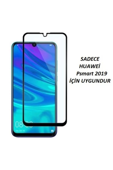 JACQUELYN Huawei Psmart 2019 Tam Kaplayan Ön Ekran Koruyucu-tempered Glass