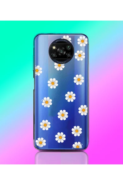 Caseji POCO X3 Uyumlu Premium Kalite Baskılı Esnek Şeffaf Kılıf