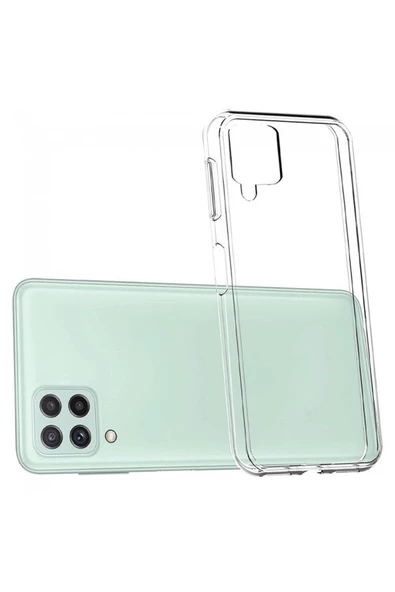 Caseji Samsung Galaxy M22 Uyumlu Ultra Slim Esnek Şeffaf Kılıf