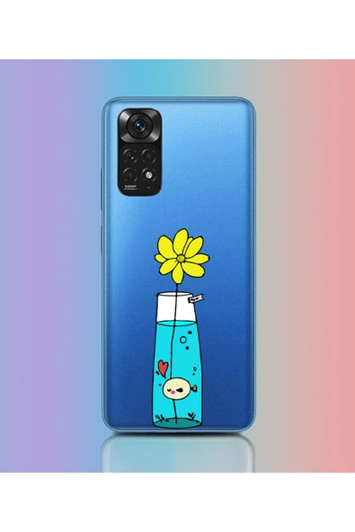 Caseji Redmi Note 11 Uyumlu Premium Kalite Baskılı Esnek Şeffaf Kılıf