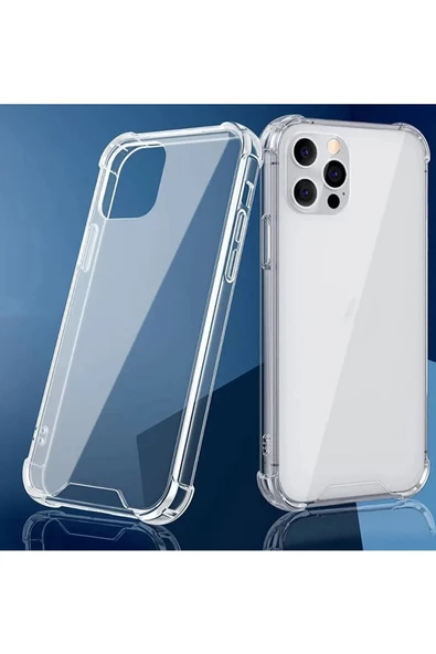 Powerfox iPhone 12 Pro Max Uyumlu Köşe Korumalı Premium Şeffaf Kılıf