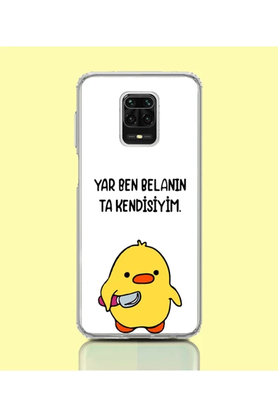 Caseji Redmi Note 9 Uyumlu Premium Kalite Baskılı Esnek Şeffaf Kılıf