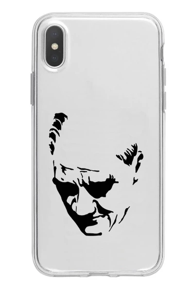 Powerfox Iphone Xs Max Uyumlu Atatürk Çizimli Tasarım Telefon Kılıfı
