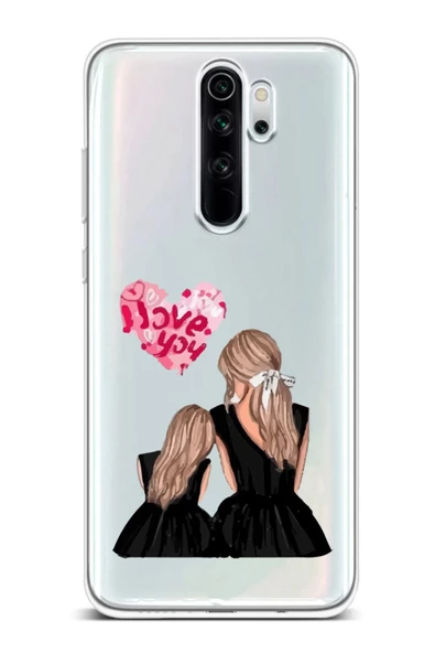 Powerfox Xiaomi Note 8 Pro Uyumlu Sister Love Şeffaf Telefon Kılıfı