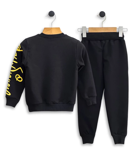 Çocuk Eşofman Takımı-Disney Baskılı 3-9 Yaş Bisiklet Yaka Cepli Mevsimlik Lüks ve Ekonomik - 12