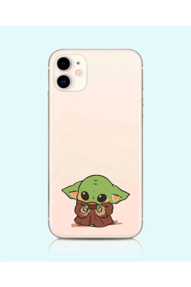 Powerfox Iphone 12 Uyumlu Baby Yoda Şeffaf Telefon Kılıfı