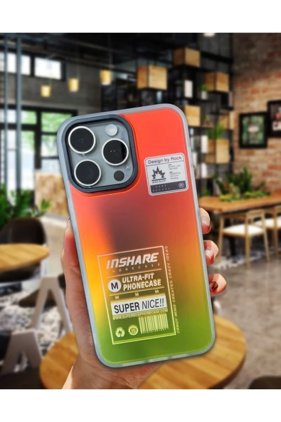 Powerfox iPhone 14 Pro Max Uyumlu Hassas Tuşlu Hologramlı Kılıf