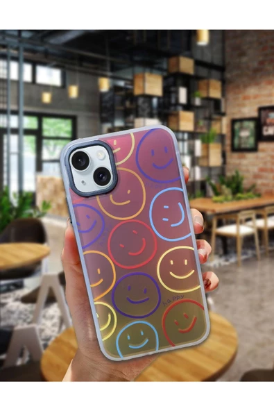 Powerfox iPhone 15 Uyumlu Hassas Tuşlu Hologramlı Kılıf