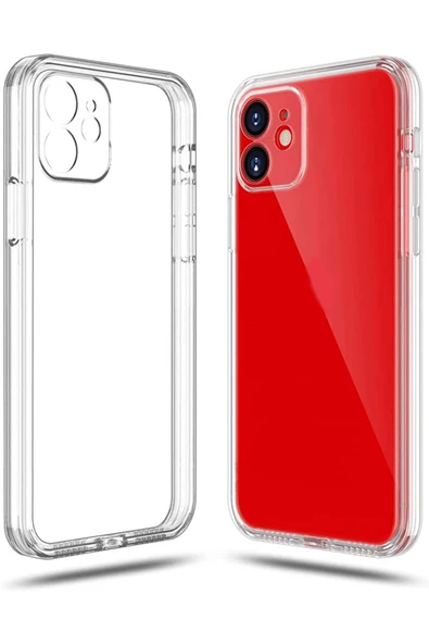 Powerfox Iphone 11 Kılıf Şeffaf Kamera Korumalı Silikon + 5d Tam Kaplayan Kırılmaz Cam