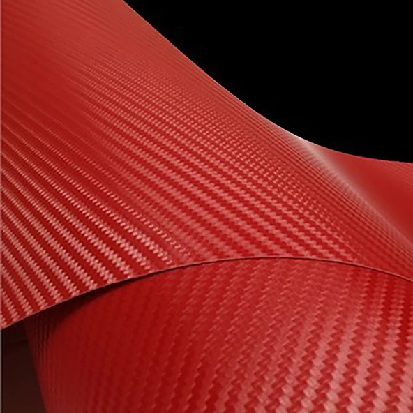 Mega Oto Market 3D Karbon Fiber Folyo Hava Kanallı Araç Döşeme Kaplama Folyosu Kırmızı 20 Cm X 1 Metre 8697970631505 - 6