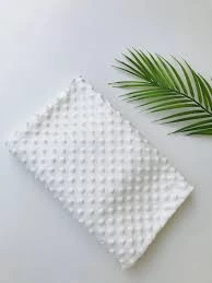ŞMTSTYLE Beyaz Nohut Kabartmalı Astarlı Bebek Battaniyesi - 2