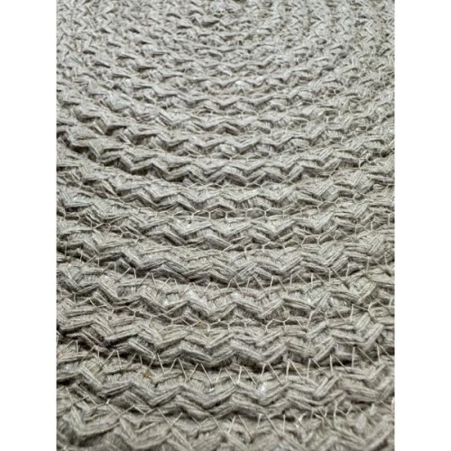 DecoHandy 39cm Neon Renkli Şeritli Jüt Örme Supla Amerikan Servis - 4