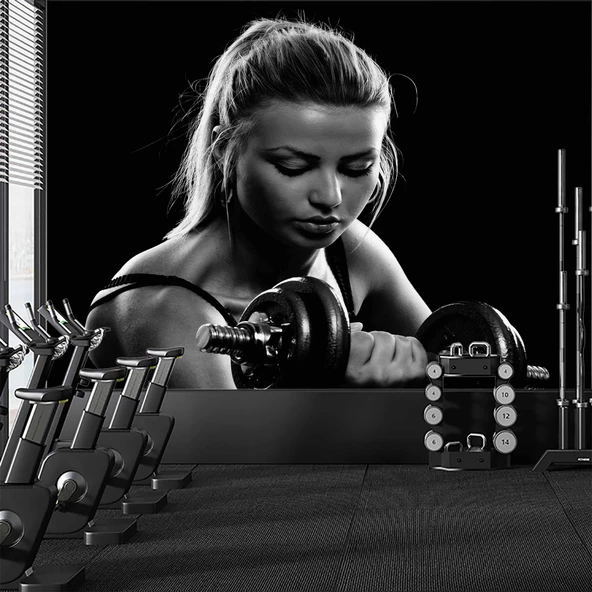 Kadın Spor Salonu için Duvar Kağıdı ürün görseli