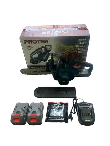 Proter PST 125 ST Şarjlı Zincirli Dal Kesme 20V 4.0Ah - 4