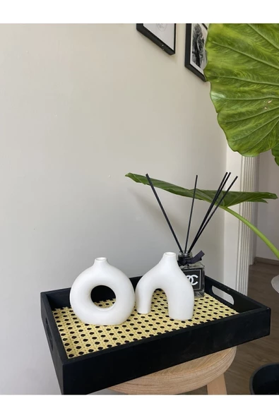 2’li Set Minimal Iskandinav, Bohem Dekoratif Vazo | OG-10 | - 2