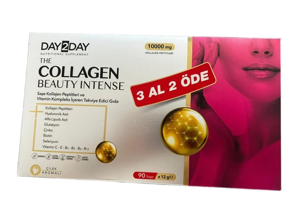 Day2Day The Collegen Beauty Çilek Aromalı 10000 mg 30 Saşe - 3 Al 2 Öde 8697595873885
