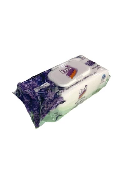 Lux Islak Havlu Mendil 90 Yaprak Lavanta Tekli Pk Plastik Kapaklı