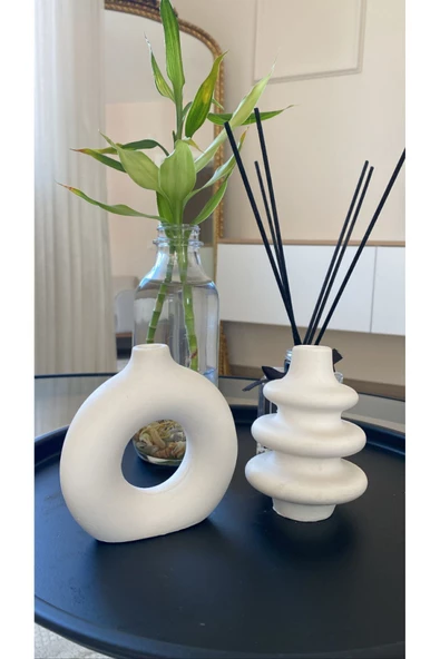 10 cm 2’Li Minimal Pinterest Dekoratif Pampas Vazo - 2