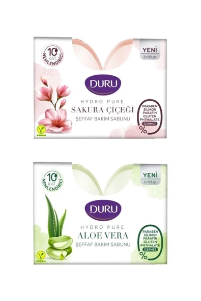 Duru   Hydro Pure Sakura Çiçeği Ve Aloe Vera Sabun 4 Adet Sabun 540Gr