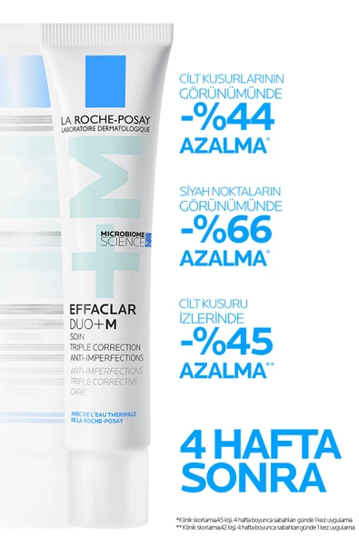 La Roche Posay Effaclar Duo + Cilt Kusuru Görünümü Karşıtı Akneye Eğilim Gösteren Ciltler İçin Bakım Kremi 40 ml 2 Adet - 4