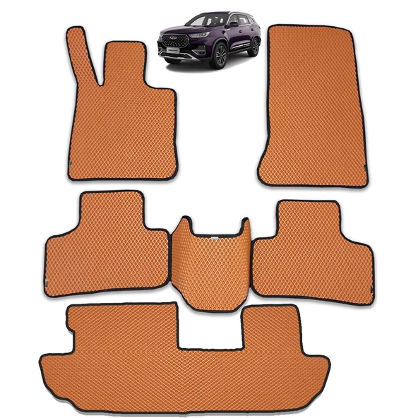 Bod Chery Tiggo 8 Pro Max 7 Koltuk 3D Havuzlu Paspas 2024-Sonrası Taba ürün görseli