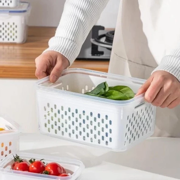 Bee Home Süzgeçli Saklama Kabı 1.6 Litre AK-511 - 6