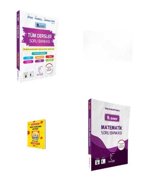 9. Sınıf 2025 Tüm Dersler ve Matematik Soru Bankası