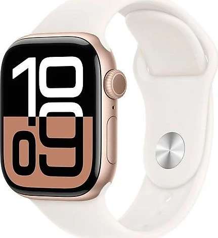 Apple Watch Series 10 GPS 42mm Roze Altın Rengi Alüminyum Kasa ve Bulut Pembesi Spor Kordon Akıllı Saat