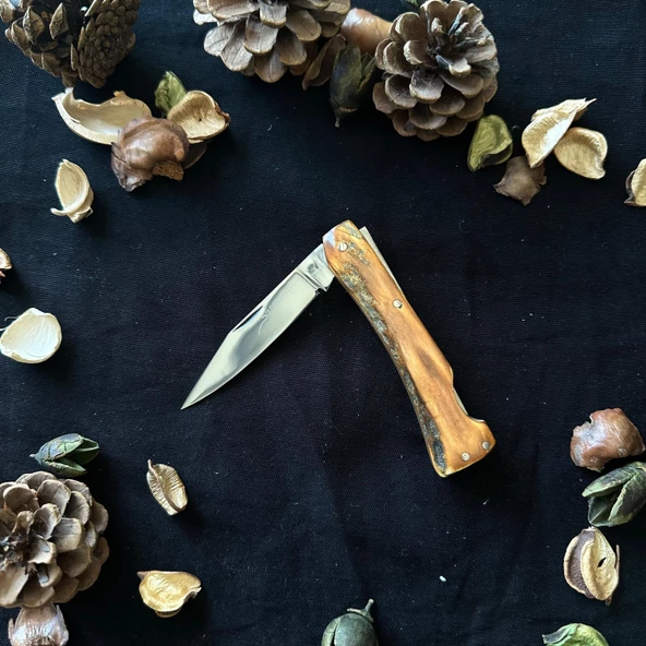 Sürmene El Yapımı Geyik Boynuzundan Çelik çakı SRM1008 - Resim 2