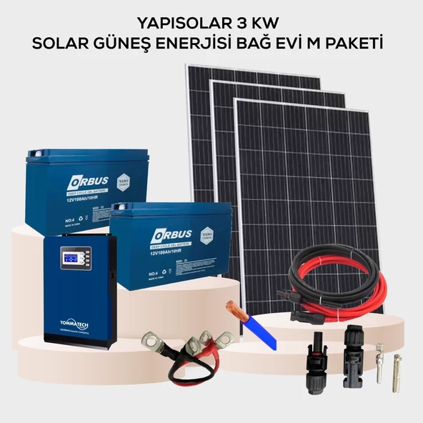 Yapısolar 3 Kw Mppt Solar Güneş Enerjisi Bağ Evi L Paketi ürün görseli