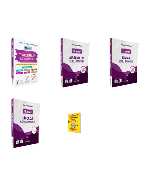 9. Sınıf 2025 Tüm Dersler Matematik Kimya Biyoloji Soru Bankası
