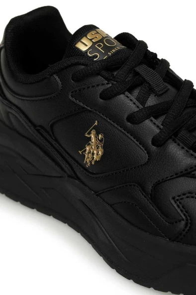 U.S.POLO ASSN MARTHA 4PR SİYAH ALTIN COMFORT CASUAL SPOR AYAKKABI - 9