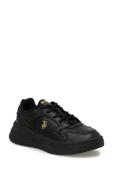 U.S.POLO ASSN MARTHA 4PR SİYAH ALTIN COMFORT CASUAL SPOR AYAKKABI - 2