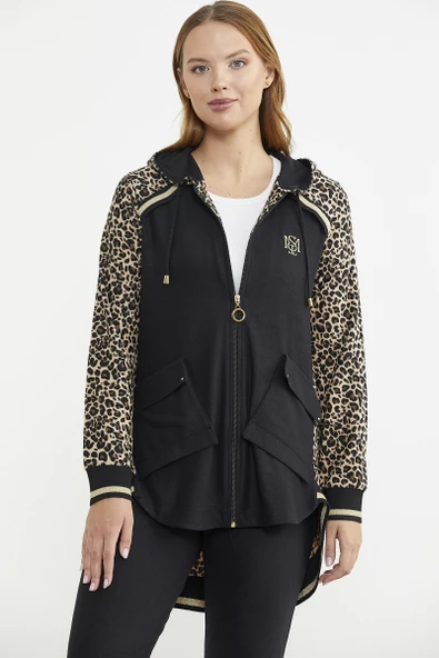 Rahat Kalıp Leopar Kombinli Takım - Kahve - Resim 5