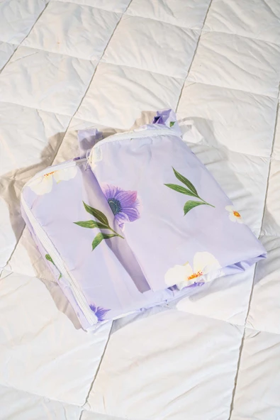 Rivaİstanbul Kır Çiçekleri Desenli Fermuarlı 6'lı Hurç Seti Bazaaltı Ve Çekyat Hurç - Resim 4