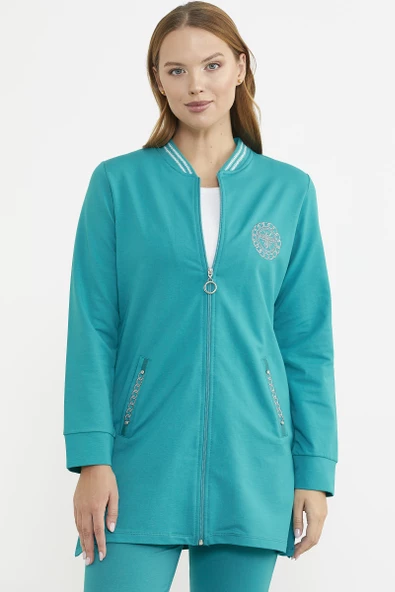 Marine Detaylı Tunik Eşofman Takım - Petrol - Resim 5