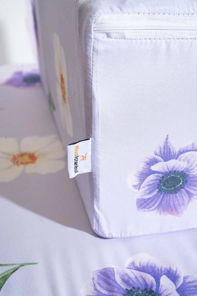 Rivaİstanbul Kır Çiçekleri Desenli Fermuarlı 6'lı Hurç Seti Bazaaltı Ve Çekyat Hurç - Resim 7