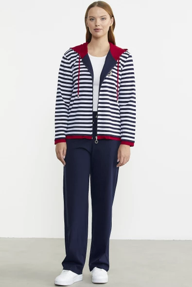 Marine Fermuarlı Tunik Takım - Lacivert - Resim 2