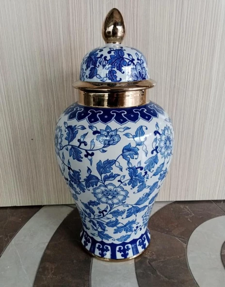 Evdema Seramik Dekoratif Vazo 27*27*56 cm