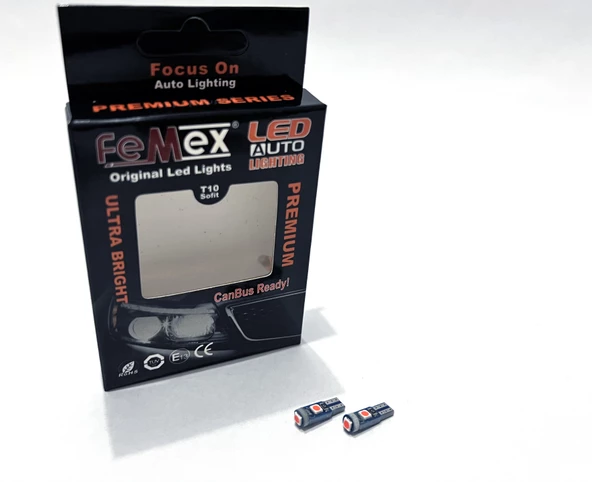FEMEX PREMİUM 10'LU T5 LED 3030 CHİPSET 3SMD MİNİ KIRMIZI LED AMPUL - 3