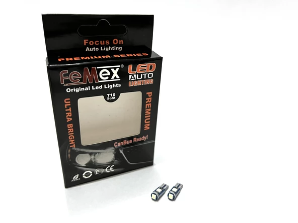 FEMEX PREMİUM 10'LU T5 LED 3030 CHİPSET 3SMD MİNİ LED AMPUL YEŞİL - 3