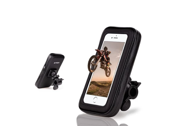 Syrox PH44 360° Ayarlanabilir Başlıklı Dış Mekan Telefon Tutucu - Siyah - 2