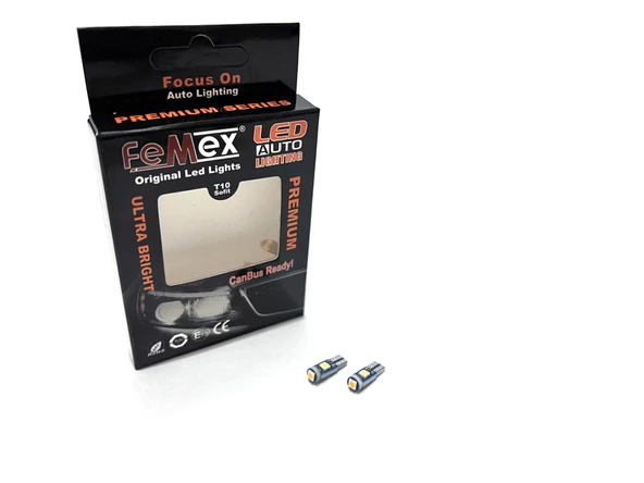 FEMEX PREMİUM 10'LU T5 LED 3030 CHİPSET 3SMD MİNİ TURUNCU LED AMPUL - 3