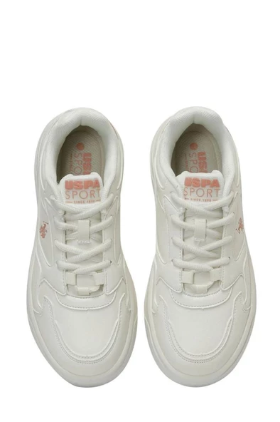 U.S.POLO ASSN MARTHA 4PR BEYAZ PUDRA COMFORT CASUAL SNEAKER SPOR AYAKKABI - 4