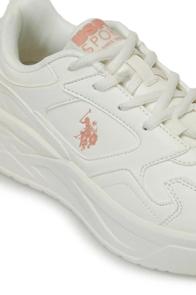 U.S.POLO ASSN MARTHA 4PR BEYAZ PUDRA COMFORT CASUAL SNEAKER SPOR AYAKKABI - 7