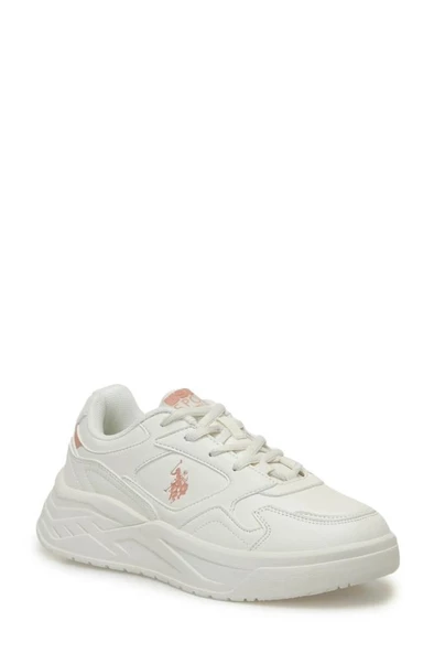 U.S.POLO ASSN MARTHA 4PR BEYAZ PUDRA COMFORT CASUAL SNEAKER SPOR AYAKKABI - 2
