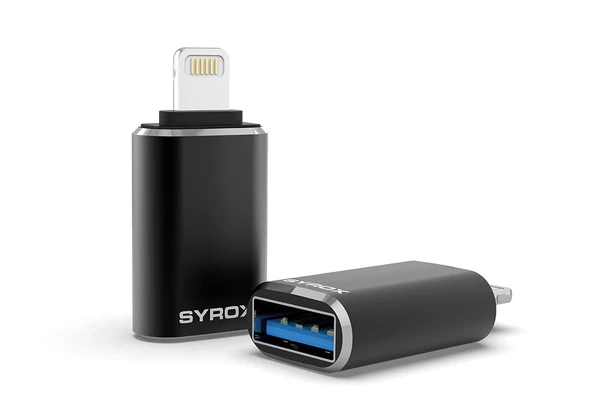 Syrox DT25UL Lightning - USB 3.0 OTG Dönüştürücü - Siyah