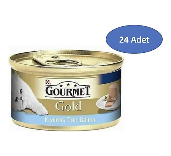 Gourmet Kıyılmış Ton Balıklı 85 Gr 24'Lü Yetişkin Konserve Kedi Maması ürün görseli 1